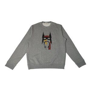 Hermes Super H Horse Graphic Print Sweatshirts Grey
